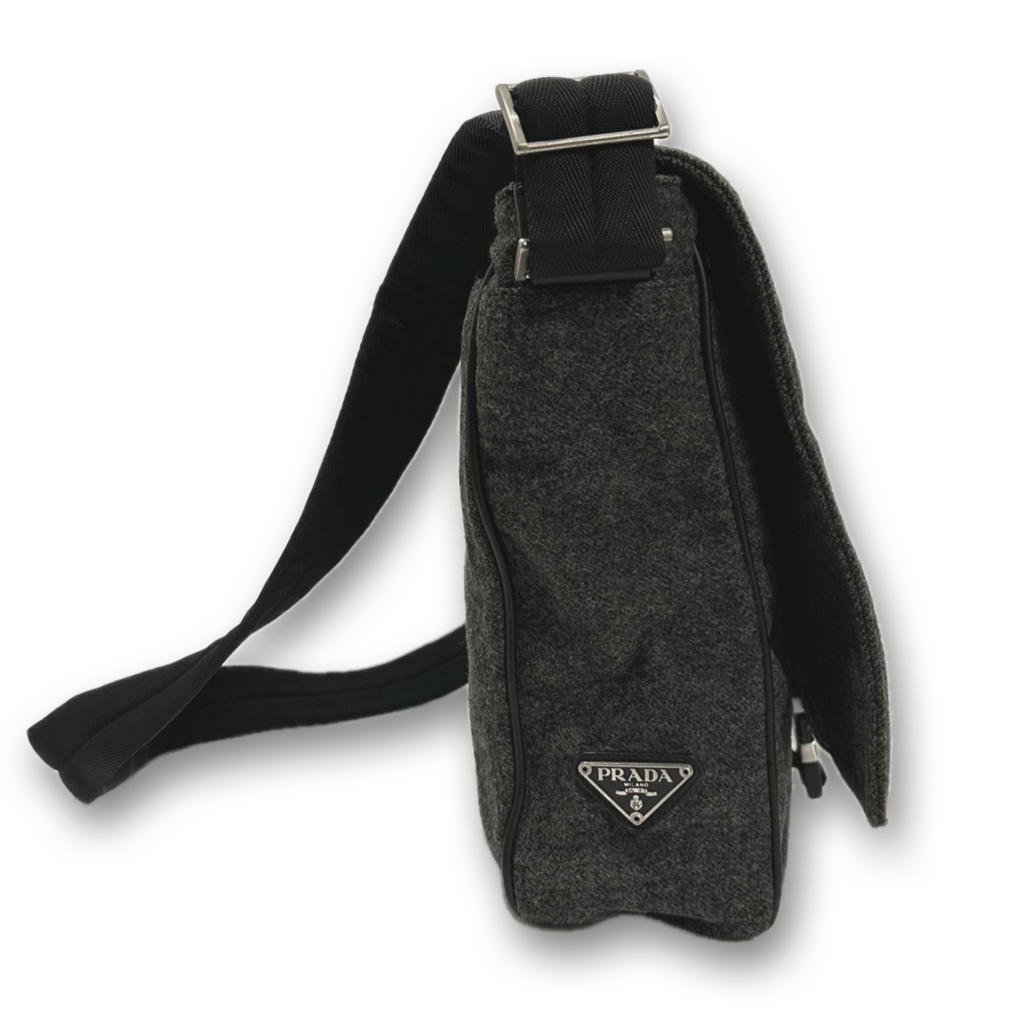 PRADA Wool Shoulder Bag