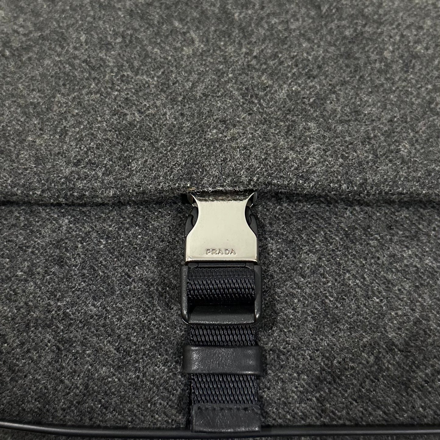 PRADA Wool Shoulder Bag