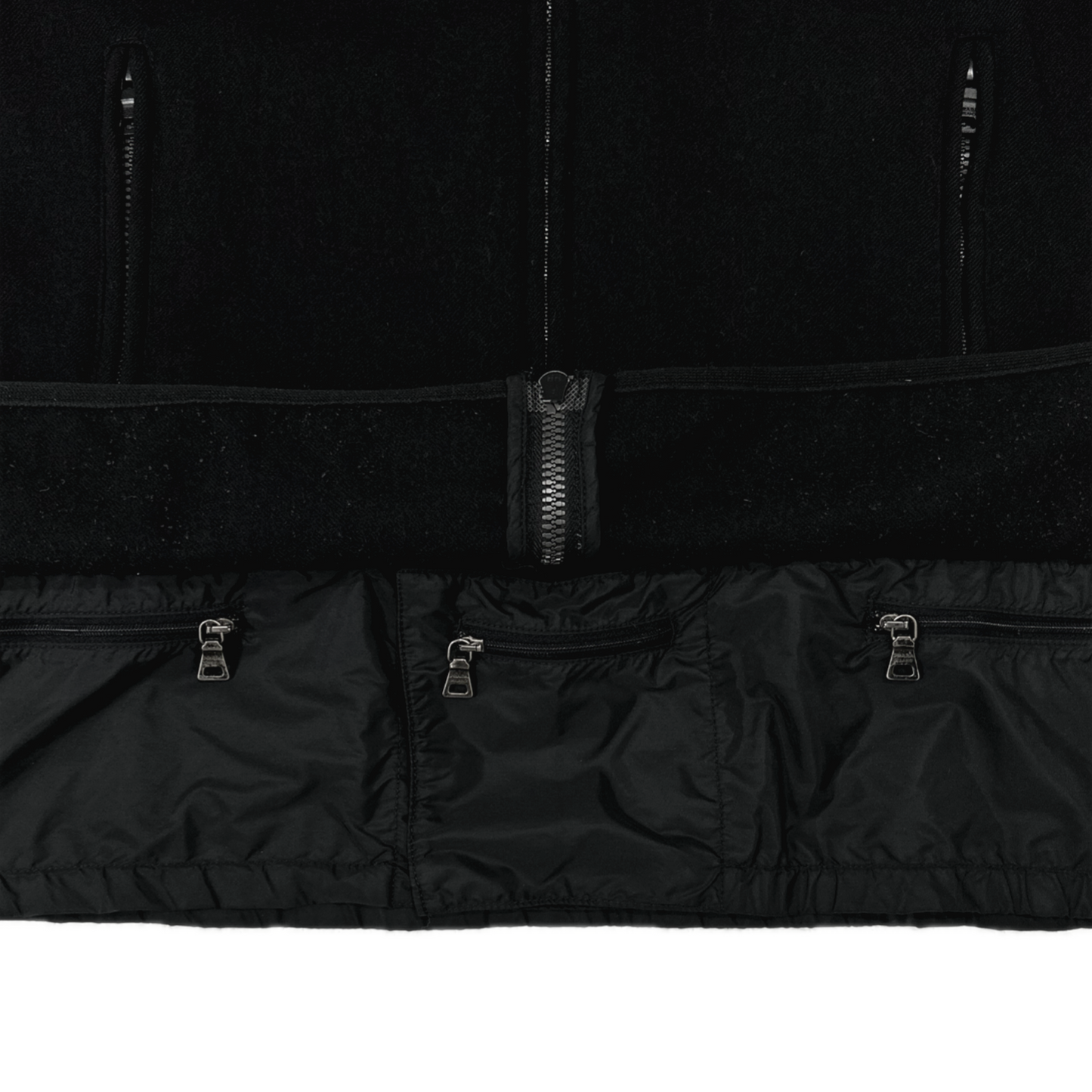 PRADASPORT Technical Wool Double Zip Balaclava Jacket
