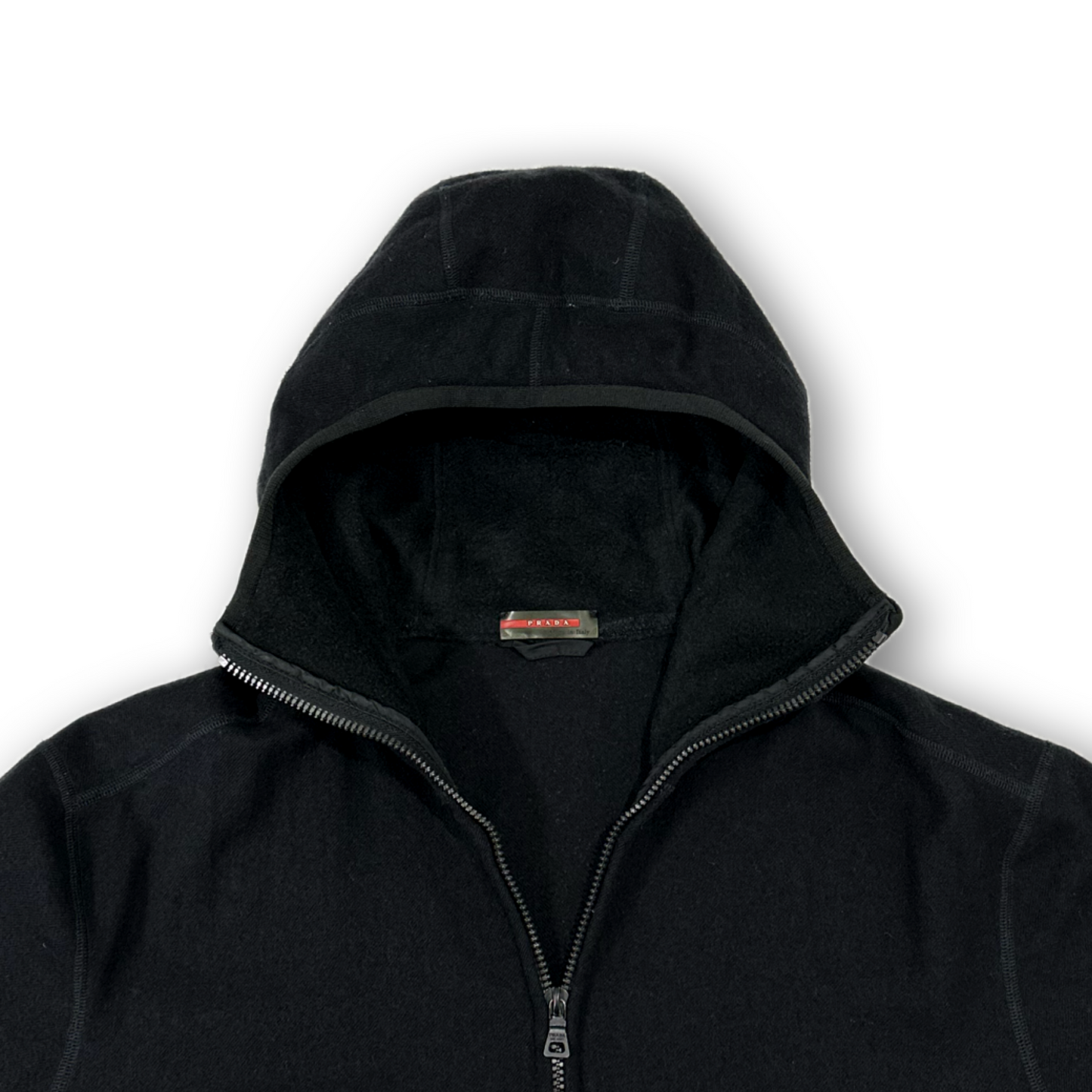 PRADASPORT Technical Wool Double Zip Balaclava Jacket