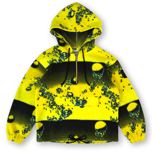 SALOMON 1/4 Zip Pullover Liquid Patterned Fleece Hoodie