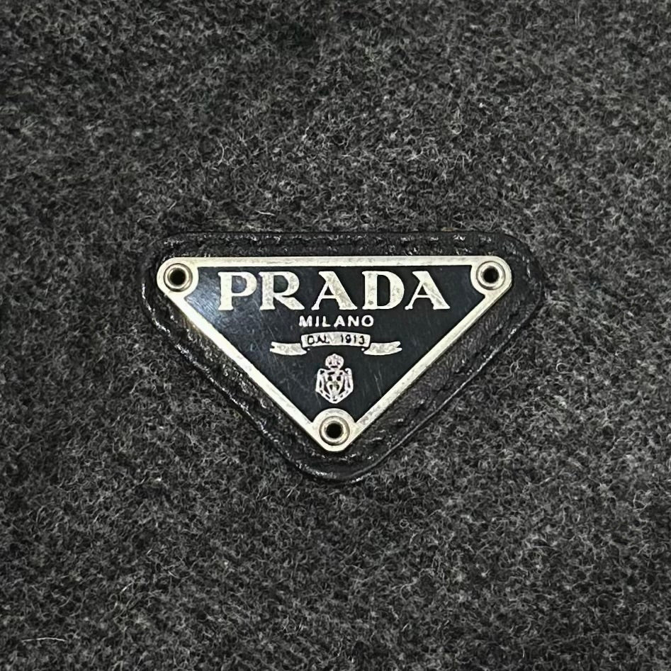 PRADA Wool Shoulder Bag
