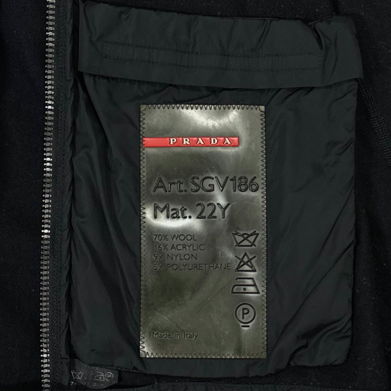 PRADASPORT Technical Wool Double Zip Balaclava Jacket