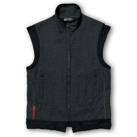 PRADASPORT Technical Wool Double Zip Vest