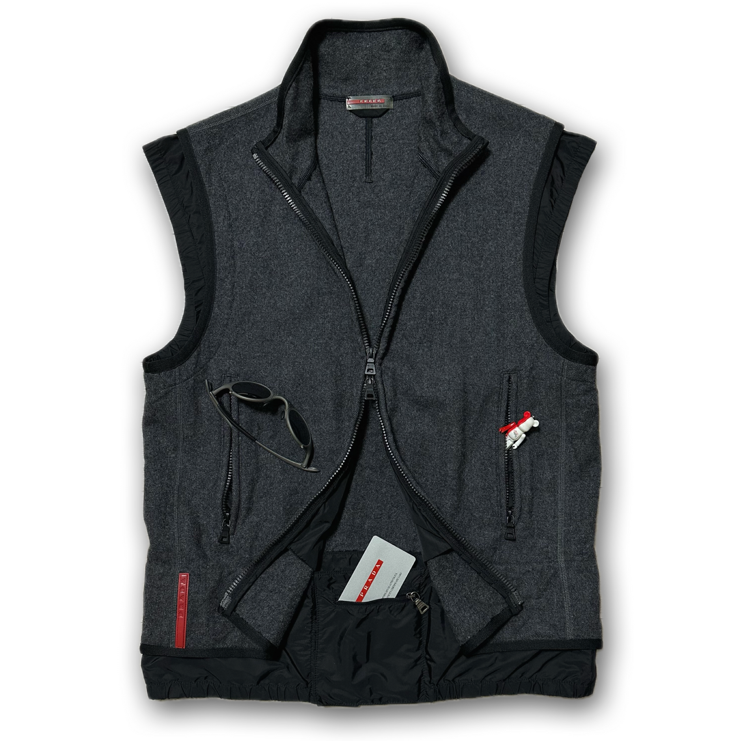 PRADASPORT Technical Wool Double Zip Vest
