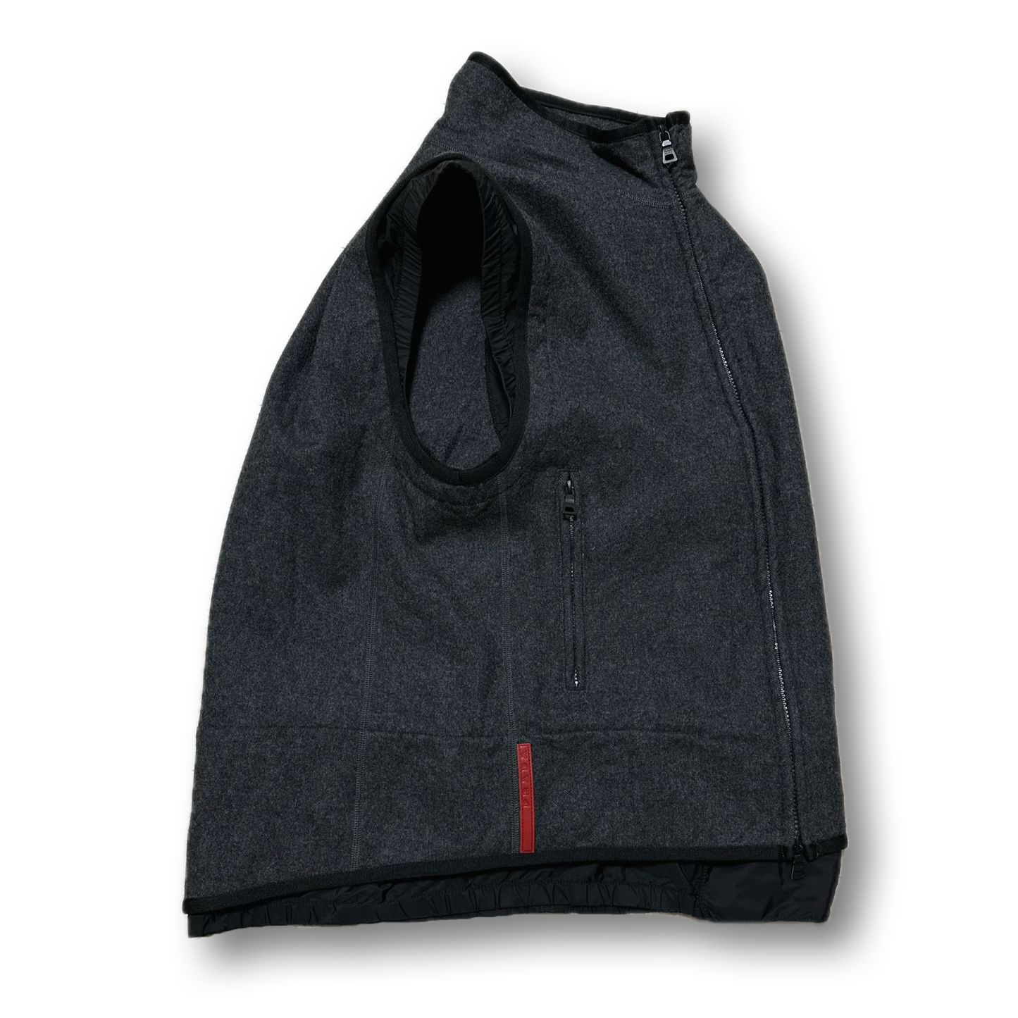PRADASPORT Technical Wool Double Zip Vest