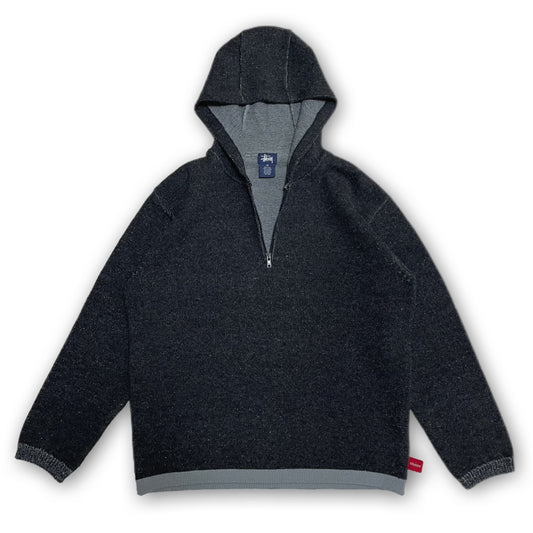 STUSSY 1/4 Zip Hood Knit